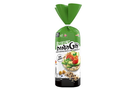 פריכיות חומוס, אורז, עדשים שחורות וקינואה