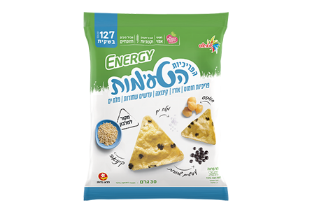 פריכיות חומוס, אורז, עדשים שחורות וקינואה בתיבול מלח ים