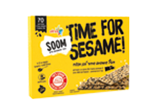  תמונה מאגדת חטיף שומשום שחור לבן וקצח 100ג