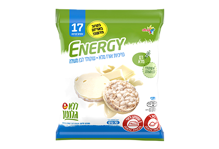 פריכיות אורז מלא ותחתית שוקולד לבן