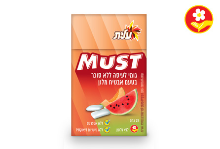 גומי לעיסה ללא סוכר בטעם אבטיח מלון