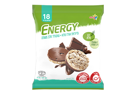 פריכיות אורז מלא עם שוקולד חלב מעולה