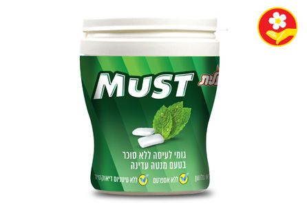 גומי לעיסה ללא סוכר בטעם מנטה עדינה