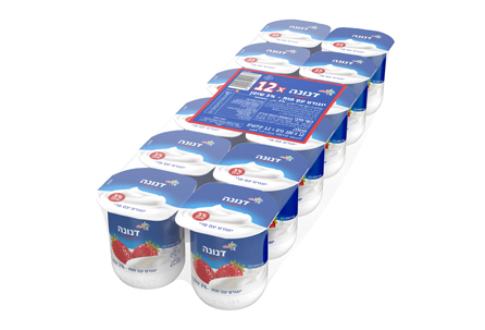 מארז 12 יח׳ יוגורט עם תות 3% שומן 150 גרם