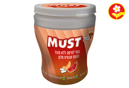 גומי לעיסה ללא סוכר בטעם אבטיח מלון