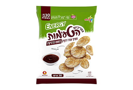 פריכיות דקיקות מאורז מלא בתיבול בטעם ברביקיו