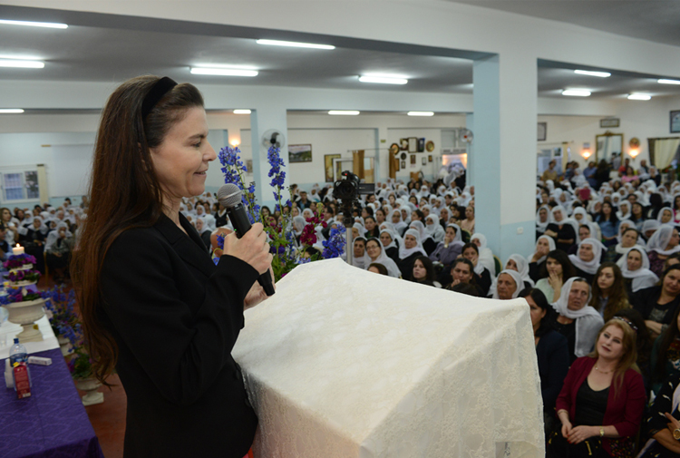 עופרה שטראוס נואמת בביקור בבית ג'אן
