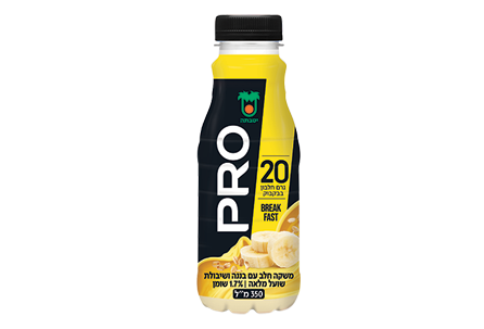 פרו משקה חלב עם בננה ושיבולת שועל 20 גרם חלבון