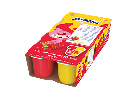 מארז 8 - גבינה לבנה עם מחית תות ובננה