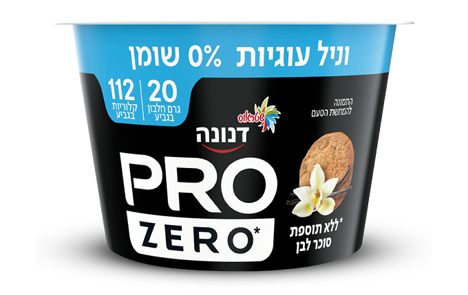 דנונה PRO בטעם וניל עוגיות ללא סוכר 20 גר׳ חלבון 0% שומן