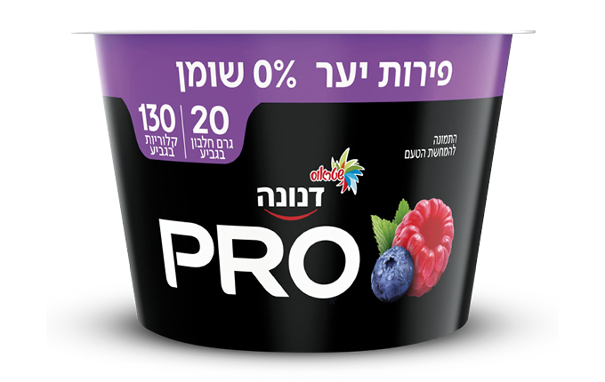 דנונה PRO יוגורט בטעם פירות יער 20 גר׳ חלבון 0% שומן